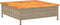 vidaXL - Parasolvoetbedekking - 70x70x25 - cm - poly - rattan - acaciahout - beige