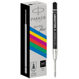 Parker Balpenvulling Medium punt - Zwarte QUINKflow-inkt - 1 stuk