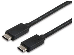 Equip USB 2.0 Typ C Kabel - 1m - Mannelijk/Mannelijk - Zwart
