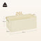 Woltu Opvouwbare Opbergdozen Set van 3 - Crème - 47 x 28 x 20 cm