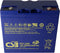 CSB-EVH12240 12 volt AGM loodzuurbatterij 24Ah, 181x76.2x178mm M5 binnendraad cyclusbestendig + stand-by