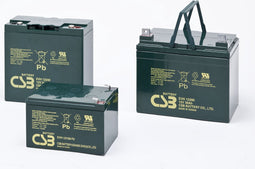 CSB-EVH12390 12 volt AGM loodzuurbatterij 39Ah, 195x130x178mm M6 platte pool - M6 B / N cyclusbestendig + stand-by