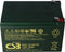 CSB-EVX12120F2 12 volt AGM loodzuuraccu 12 Ah, 151 x 98 x 100 mm Faston 6,3 mm cyclus stabiel + stand-by