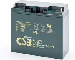 CSB-EVX12170 12 volt AGM loodzuuraccu 17Ah, 181x76.2x167mm M5 platte pool - M5 B / N cyclusbestendig + stand-by