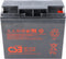 CSB-GP12170 12 volt AGM loodzuuraccu 17Ah, 181x76x167mm M5 platte pool - M5 B / N 5 jaar type + standby