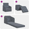 vidaXL - Ligbed - Sofa - 2-in-1 - Donkergrijs - 65x80x83 - cm - Fluweel