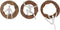 Decoratieve figuren DKD Home Decor Wit Bruin Stads 18 x 9 x 30 cm (3 Stuks)