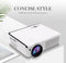 Belesy® Beamer Projector M24 Wit – 4K – 50 tot 180 inch – Full HD Projector 4K Support – LCD + LED – 4.800 Lumen – Beamers - 10.000:1 Contrast – Connect met Internet, Wifi - Cadeau - WK 2022 - Moederdag