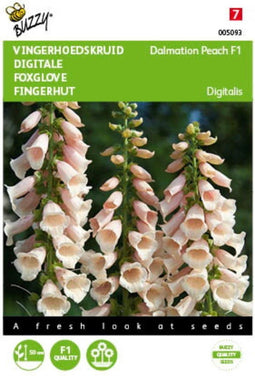 5 stuks - Buzzy - Digitalis Dalmation Peach Tuinplus