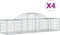 vidaXL - Schanskorven - 4 - st - gewelfd - 200x50x40/60 - cm - gegalvaniseerd - ijzer