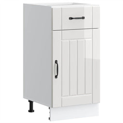 vidaXL - Keuken - onderkast - Lucca - bewerkt - hout - hoogglans - wit