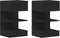 vidaXL - Nachtkastje - 2 - stuks - Zwart - Eiken - 40x35x65 - cm - Engineered - Wood