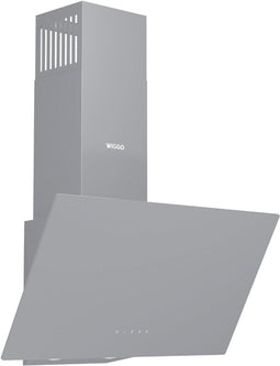 Wiggo WE-D631G(G) - Schuine Afzuigkap 60 cm - Eco Double Vented Air Outlet - Grijs Glas