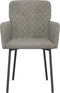 vidaXL - Eetkamerstoelen - 2 - st - fluweel - lichtgrijs