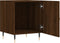 vidaXL - Nachtkastje - 40x40x50 - cm - bewerkt - hout - bruin - eikenkleur