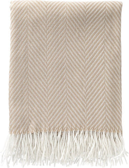 Dutch Decor - JOSEFIEN - Plaid 140x180 cm - lichtgewicht - zigzag patroon - Pumice Stone - beige
