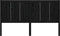 vidaXL - Hoofdbord - 145,5x4x100 - cm - massief - grenenhout - zwart