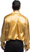 Boland - Party shirt goud (M) - Volwassenen - Danser/danseres - 80's & 90's - Disco