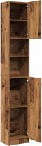 vidaXL - Badkamerkast - 32x25,5x190 - cm - bewerkt - hout - oud - houtkleurig