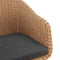 Cody Rotan Tuinstoelen - Kuipstoelen - Inclusief kussens - Natuurkleur (2 stuks)