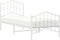 vidaXL - Bedframe - met - hoofd- - en - voeteneinde metaal - wit - 90x190 - cm