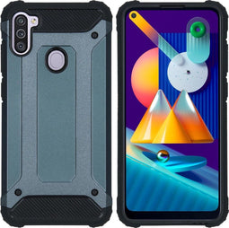 iMoshion Hoesje Geschikt voor Samsung Galaxy M11 / A11 Hoesje - iMoshion Rugged Xtreme Backcover - Donkerblauw