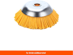 Kibani nylon onkruidborstel 20cm - onkruidborstel bosmaaier - voegenborstel - staalborstel - onkruidverwijderaar - grastrimmer nylon - universele nylon onkruidborstel