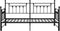 vidaXL - Ligbed - Met - Uittrekbed - Zwart - 90x190 - cm - Staal