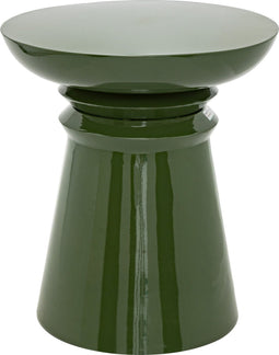 Atmosphera Jaya IJzeren bijzettafel Ø38xH43cm - Kakigroen