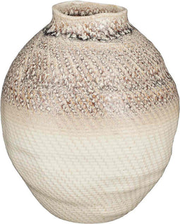 Mica Decorations Vaas Faye - 26x25.5x30.5 cm - Keramiek - Bruin