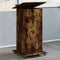 vidaXL - Lessenaar - met - wielen - en - lade - 55x55x107 - cm - hout - gerookt - eiken