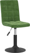 vidaXL - Eetkamerstoelen - draaibaar - 2 - st - fluweel - donkergroen