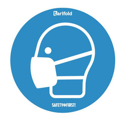 Djois - Sticker djois mondkapje verplicht rond ø25cm bl