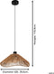EGLO Lavister - Hanglamp - Ø 39 cm - Zwart/Bruin - Papier