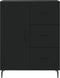 vidaXL - Dressoir - 69,5x34x90 - cm - bewerkt - hout - zwart