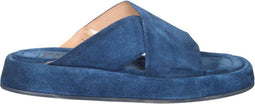 Walk in the Park D100 - Suède Slipper - Stijlvol en Comfortabel - Blauw (1 paar)