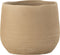 J-Line bloempot Effen - keramiek - beige - medium - 2 stuks - Ø 18 cm