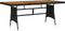vidaXL - Tuintafel - 160x70x72 - cm - poly - rattan - en - massief - acaciahout - zwart