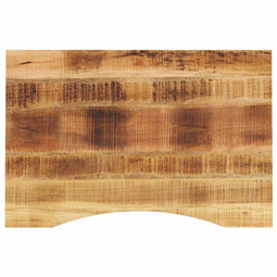 vidaXL - Bureaublad - met - ronding - 90x50x2,5 - cm - massief - ruw - mangohout