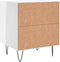 vidaXL - Nachtkastje - 40x35x47,5 - cm - bewerkt - hout - hoogglans - wit