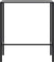 vidaXL - Bartafel - 100x50x110 - cm - gepoedercoat - staal - zwart