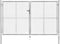 vidaXL - Poort - 306x200 - cm - gegalvaniseerd - staal - zilverkleurig