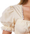 Dressforfun Dirndlblouse Anni XL - Dirndlblouse - Trapeziumvormige halslijn met kant - Korte mouwen met franjes