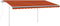 vidaXL - Luifel - automatisch - met - LED - en - windsensor - 4,5x3,5 - m - oranje - bruin