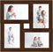 vidaXL - Fotolijst - voor - 4x(13x18 - cm) - foto - MDF - donkerbruin