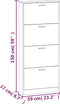 vidaXL - Schoenenkast - 59x17x150 - cm - bewerkt - hout - bruin - eikenkleur