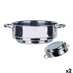 Stoomoven met braadpan Santa Clara Ø 25,7 x 34 x 9,5 cm (2 Stuks)