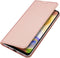 Dux Ducis Hoesje Met Pasjeshouder Geschikt voor Samsung Galaxy A04 - Dux Ducis Slim Softcase Bookcase - Rosé Goud