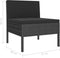 vidaXL - 3-delige - Loungeset - met - kussens - poly - rattan - zwart
