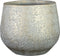 Ter Steege Plantenpot/bloempot - keramiek - metallic zilvergrijs/touch of gold - D19/H16 cm